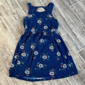 Mudd‎ Girls Blue Floral Print Sleeveless Dress Casual Summer Spring 7/8